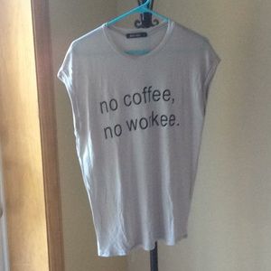 Beau Tissu “No Coffee, No Workee” T-Shirt - Size M